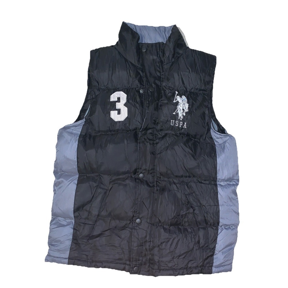 US Polo Assn  Puffer Vest  Young Size L (14/16) Color Black And Gray